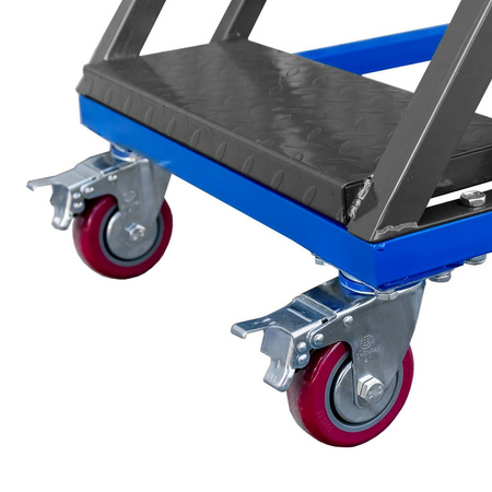 Drabina magazynowa przejezdna pomost magazynowy Mega-M STANDARD H-100 cm 4 stopnie