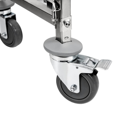 Wózek transportowy ze stali nierdzewnej  na pojemniki GN 6- półek Mega-M S-38 cm G-55 cm H-95 cm N