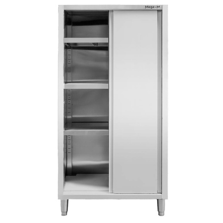 Szafa ze stali nierdzewnej magazynowa 2-drzwiowa Mega-M S-80 cm G-50 cm H-180 cm N