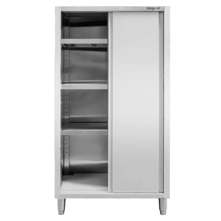 Szafa ze stali nierdzewnej magazynowa 2-drzwiowa Mega-M S-100 cm G-60 cm H-200 cm N