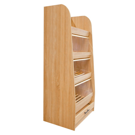 Regał na pieczywo Mega-M H-180 cm L-90 cm G-60 cm dąb sonoma