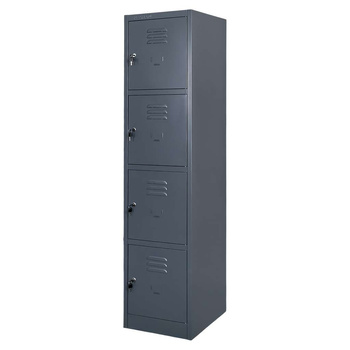 Szafka skrytkowa BHP Mega-M 4 skrytki 40x50x180 cm grafitowa