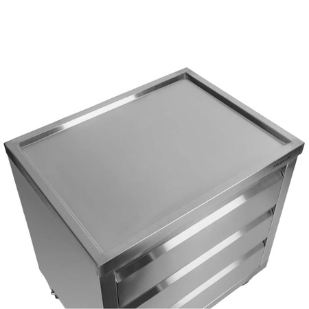 Szafka mobilna z trzema szufladami Mega-M 80x60x85 cm stal nierdzewna