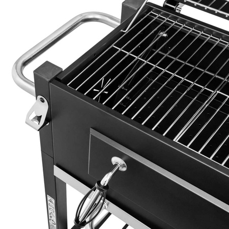 Grill ogrodowy węglowy Mega-M 1x stolik boczny 42x30 N