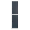 Szafka ubraniowa skrytkowa BHP Mega-M J-40/2 2 drzwiowa szara/ grafitowy front S-40 cm G-50 cm H-180 cm skręcana N