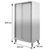 Szafa ze stali nierdzewnej magazynowa 2-drzwiowa Mega-M S-100 cm G-60 cm H-200 cm N