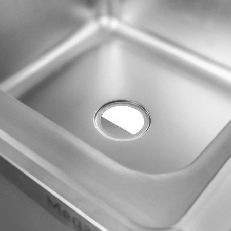 Zlew gastronomiczny dwukomorowy z maskownicą i półką Mega-M 120x70x85 cm stal nierdzewna