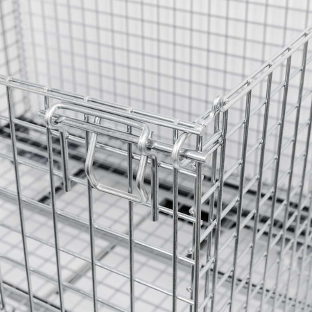Pojemnik siatkowy gitterbox z kołami Mega-M 120x100x89 cm kosz metalowy składany