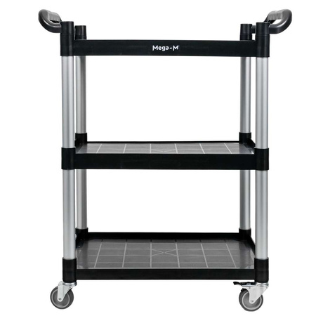 Wózek gastronomiczny kelnerski 80x40x95 cm Mega-M 3 półki tworzywo sztuczne