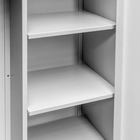 Szafa gospodarcza socjalna Mega-M 2-drzwiowa z półkami S-90 cm szara