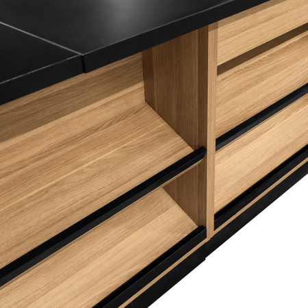 Lada sklepowa sprzedażowa Mega-M H-87 cm L-360 cm G-60 cm dąb amerykański