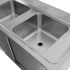 Zlew ze stali nierdzewnej 2-komorowy przyścienny z szafką Mega-M S-100 cm G-70 cm H-85 cm N