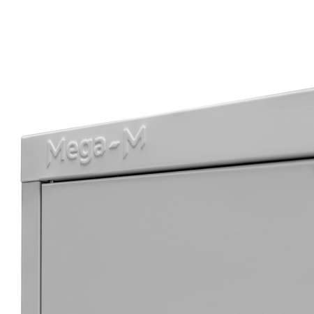 Szafa metalowa na dokumenty Mega-M J-140 szara S-90 cm G-40 cm H-140 cm skręcana N