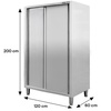 Szafa gastronomiczna Mega-M 2-drzwiowa 120x60x200 cm stal nierdzewna