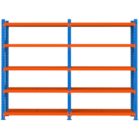 Regał magazynowy 10-półkowy Mega-M FORTIS LIGHT H-200 cm L-392.5 cm G-50 cm
