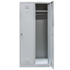 Szafka ubraniowa BHP Mega-M J-80 2 drzwiowa szara S-80 cm G-50 cm H-180 cm skręcana (wysyłka paletowa) N