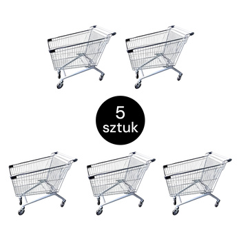 Wózek sklepowy zakupowy Mega-M YR 150L S-54 cm ZESTAW 5 szt