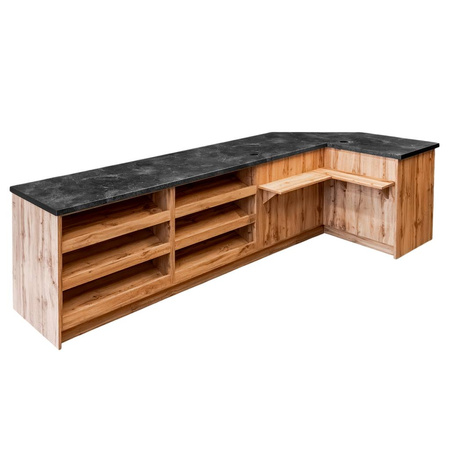 Lada sklepowa sprzedażowa impulsowa Mega-M H- 90 cm L- 310 cm G- 60 cm dąb wotan