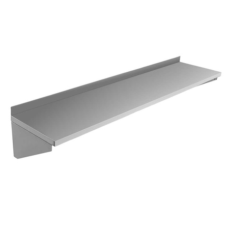 Półka wisząca pojedyńcza ze stali nierdzewnej Mega-M S-150 cm G-30 cm N