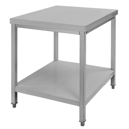 Stół ze stali nierdzewnej centralny z półką Mega-M S-80 cm G-60 cm H-85 cm N