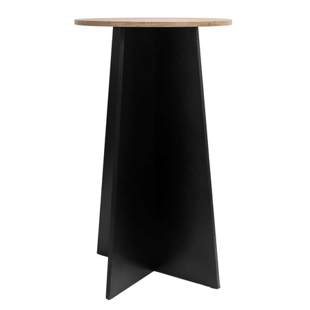 Stolik kawowy barowy Mega-M H-103 cm L-60 cm G-60 cm dąb kraft/czarny