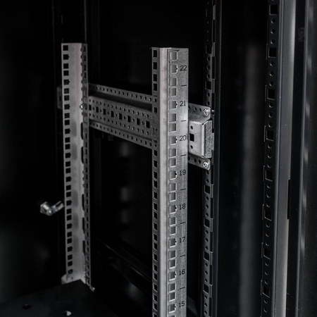 Szafa Rack 19″ 22U serwerowa na elektronikę Mega-M stojąca 60x60x116,5 cm czarna