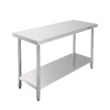 Stół ze stali nierdzewnej centralny z półką Mega-M STANDARD S-120 cm G-60 cm H-85 cm N
