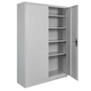 Szafa biurowa metalowa na dokumenty Mega-M pełne drzwi S-120 cm G-40 cm H-185 cm szara