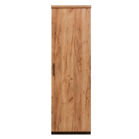 Szafka biurowa na segregatory Mega-M H- 200 cm L- 60 cm G- 40 cm czarny / front dąb kraft K003 N