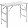 Stół ze stali nierdzewnej centralny składany Mega-M S-100 cm G-60 cm H-85 cm N