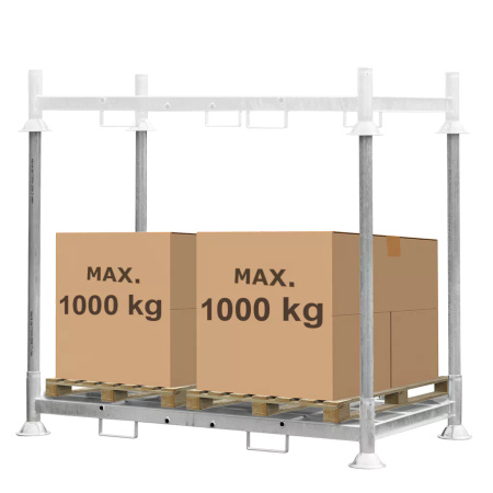 Manurack Mega-M paleta słupkowa 202,5x118x31 cm - podwójny mobilrack