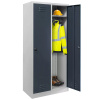 Szafka BHP ubraniowa Mega-M pracownicza 2-drzwiowa S-80 cm szara/grafitowy front
