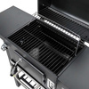 Grill ogrodowy węglowy Mega-M 2x stolik boczny, ruszt emaliowany 42x30 N