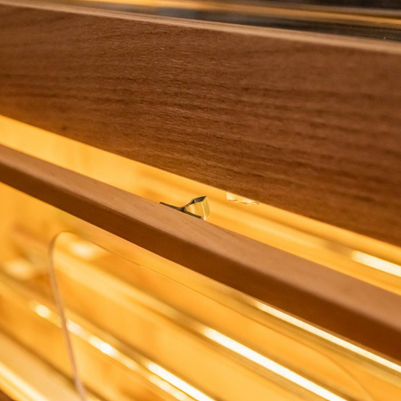 Regał na pieczywo H-180 cm L-125 cm G-60 cm plexi oświetlenie LED dąb kraft