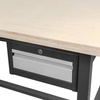 Stół warsztatowy Mega-M S-150 cm + szafka 1 szuflada system 01 grafit/front szary N