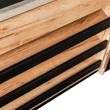 Lada sklepowa sprzedażowa impulsowa z taśmą automatyczną Mega-M H- 92 cm L- 250 cm G- 64 cm dąb kraft