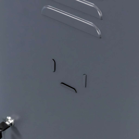 Szafka skrytkowa BHP Mega-M 4 skrytki 80x50x180 cm szara grafitowy front