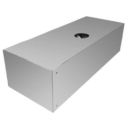 Okap gastronomiczny skrzyniowy z łapaczem tłuszczem Mega-M 180x70x50 cm stal nierdzewna