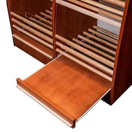 Regał na pieczywo H-200 cm L-100 cm G-50 cm plexi oświetlenie LED grusza polna