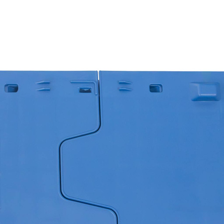 Pojemnik kurierski transportowy gniazdowy Mega-M zamykany 40x30x30,6 cm plastikowy niebieski