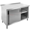 Stół gastronomiczny ze stali nierdzewnej spawany przyścienny z szafką Mega-M 120x60x85 cm