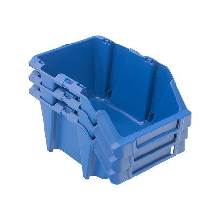 Pojemnik magazynowy Mega-M kuweta warsztatowa S plastikowa 155x250x120 mm niebieski (pakiet 6 szt.) N