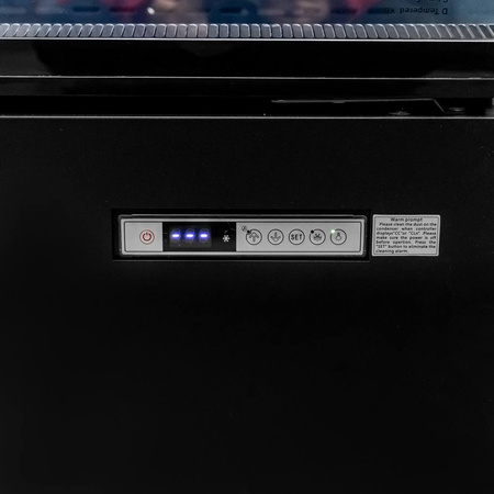 Regał chłodniczy Mega-M HUGO PLUS IC L-125 cm G-74 cm H-201 cm black drzwi transparentne N