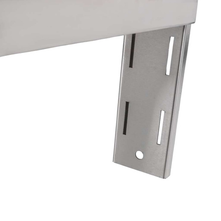 Półka ze stali nierdzewnej wisząca dwupoziomowa Mega-M 120x30 cm