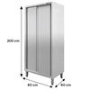 Szafa ze stali nierdzewnej magazynowa 2-drzwiowa Mega-M S-80 cm G-60 cm H-200 cm N