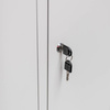 Szafka ubraniowa BHP Mega-M J-90 3 drzwiowa szara S-90 cm G-50 cm H-180 cm skręcana N