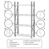 Regał magazynowy 4-półkowy Mega-M FORTIS H-200 cm L-158,5 cm G-50 cm moduł dostawny N