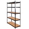 Regał magazynowy Mega-M PRO LOFT H-180 cm L-120 cm G-45 cm 5 półek z MDF 6.2 mm 275 kg czarny