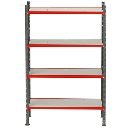 Regał magazynowy magazynowy 4-półkowy Mega-M FORTIS H-240 cm L-217 cm G-60 cm moduł bazowy