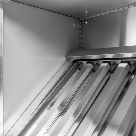 Okap gastronomiczny skrzyniowy z łapaczem tłuszczu Mega-M 100x100x50 cm stal nierdzewna